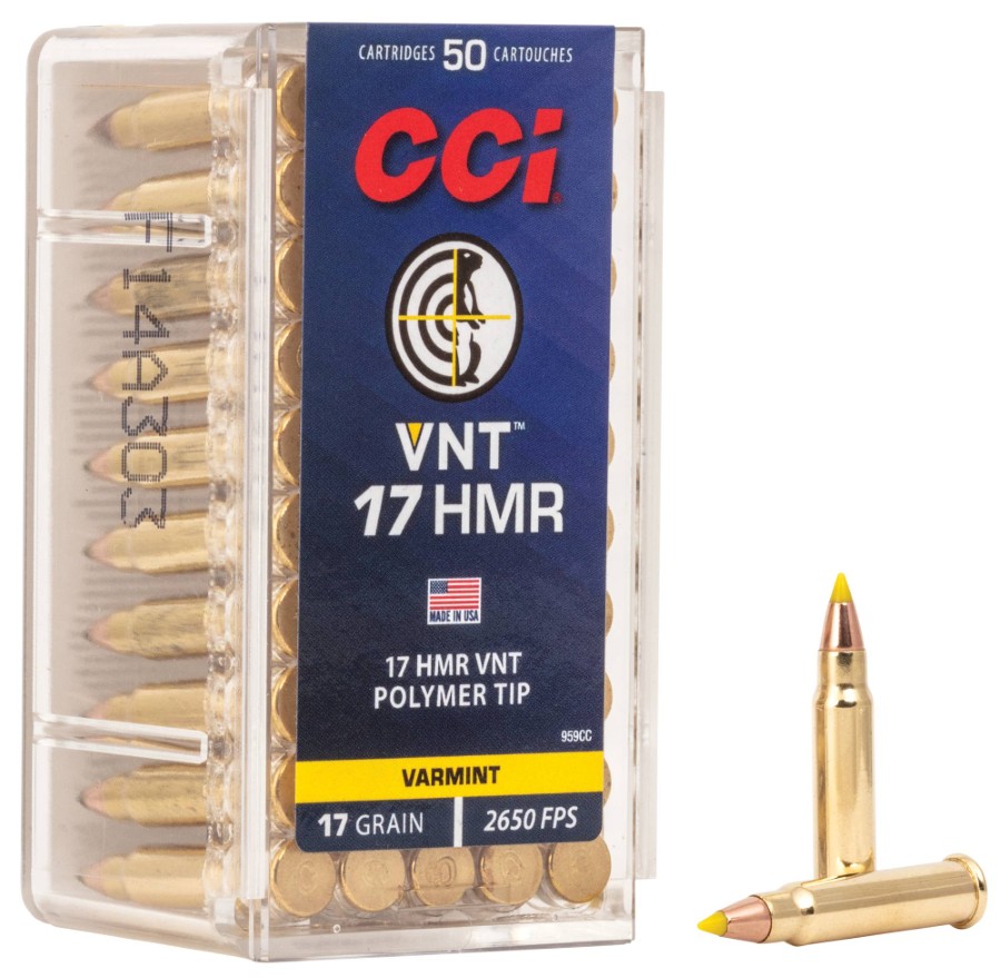 CCI VNT .17 HMR Ammunition 50 Rounds 17 Grain 50 ct