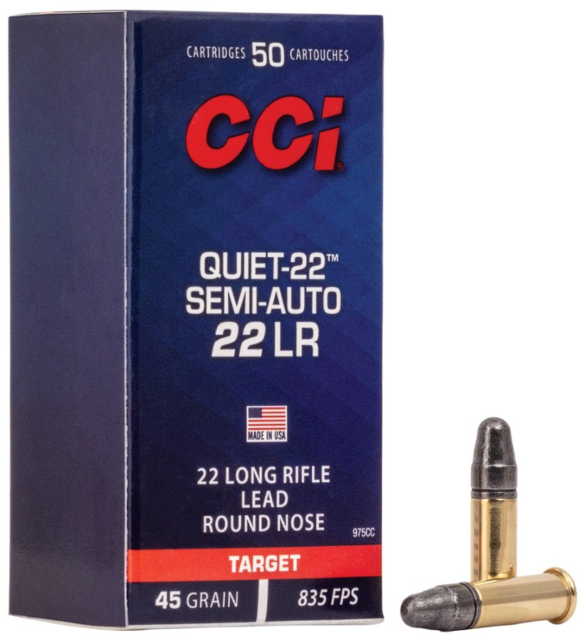 CCI Quiet-22 Semi-Auto 22LR, 45gr LRN, 50rds