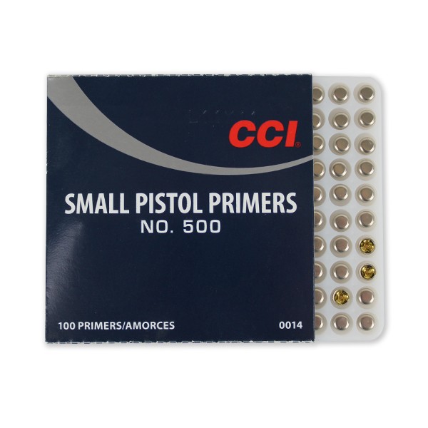 CCI No. 500 Small Pistol Primers,100 Pack