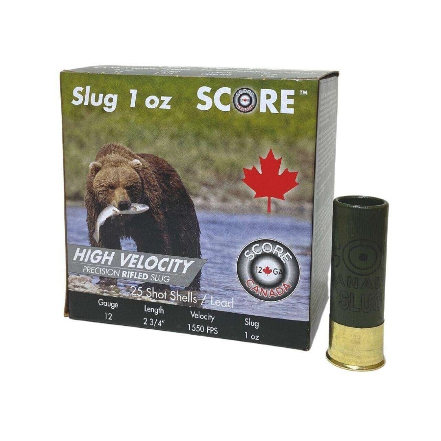 Score High Velocity Slug 12 Ga, 2-3/4", 1-1/8oz Box of 25