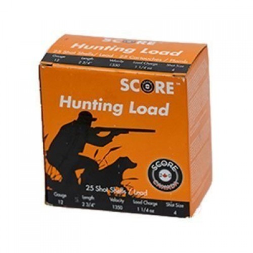 Score Hunting Load 12ga 2-3/4" 1-1/4oz 1350fps #4 Box of 25