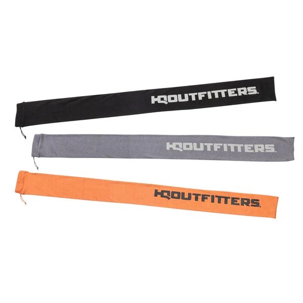 HQ Outfitters Gun Sock w/ Silicon & Moisture Wicking treatment, 5" wide 52" long, 3 PK Orage, Gray, Dark 