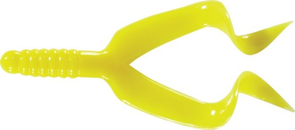 Mister Twister Double Tail 4" Yellow
