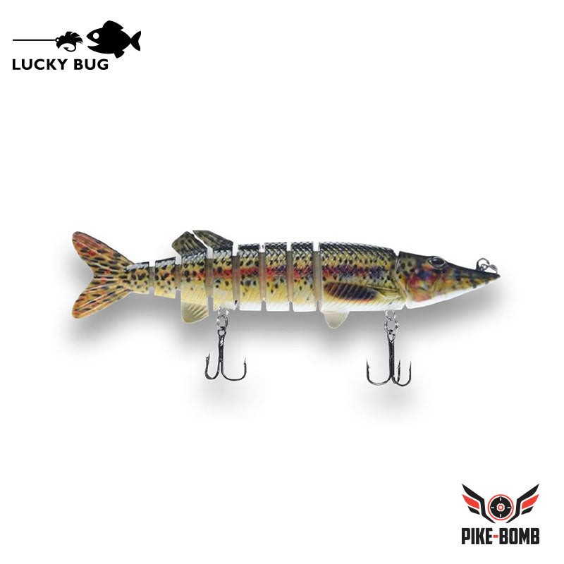 Lucky Bug Pike Bomb Bloody Trout 5"