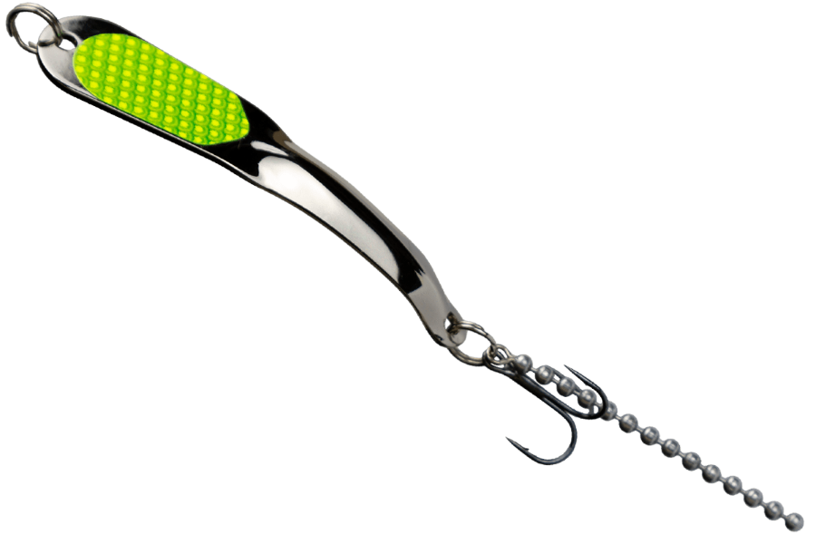 Iron Decoy Steely # 2 Silver w/ Chartreuse