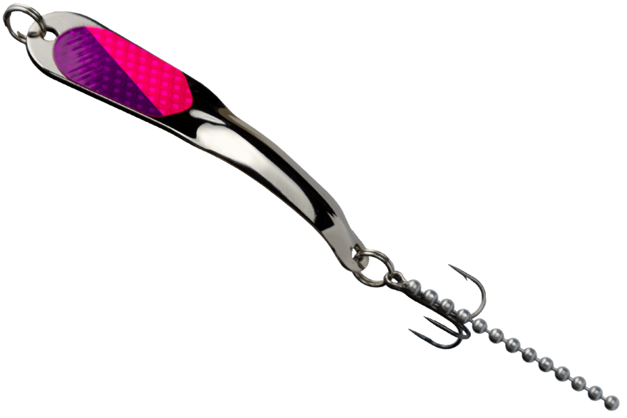 Iron Decoy Steely # 4 Silver w/ Hot Pink/Hot Purple