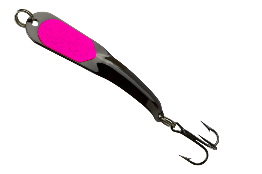Iron Decoy Steely # 2 Black Hot Pink Lure