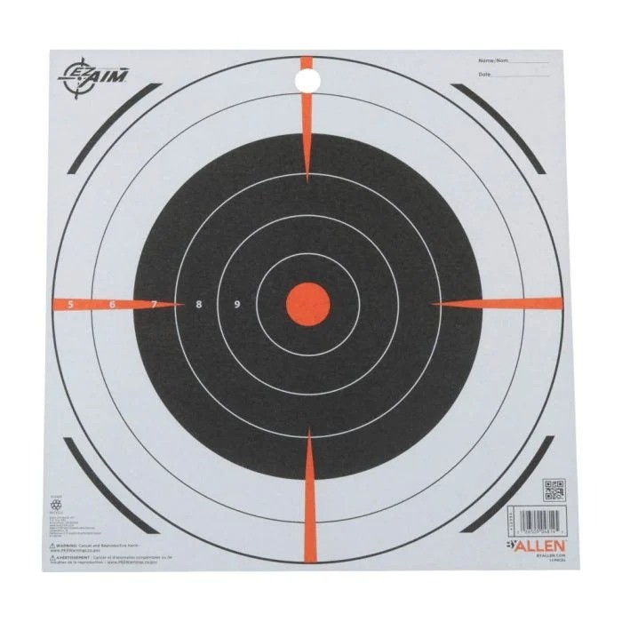 EZ Aim Paper Shooting Targets, 12" Bullseye Targets, 13-Pack