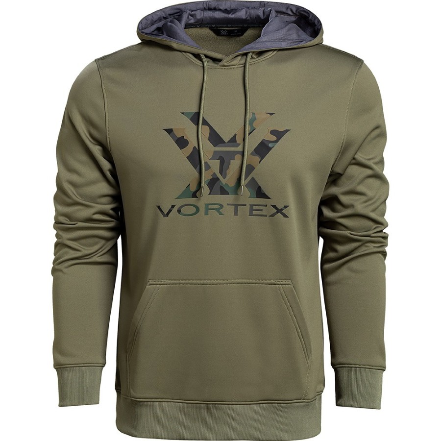 Vortex Hoodie: Lichen Core Logo Performance Size L
