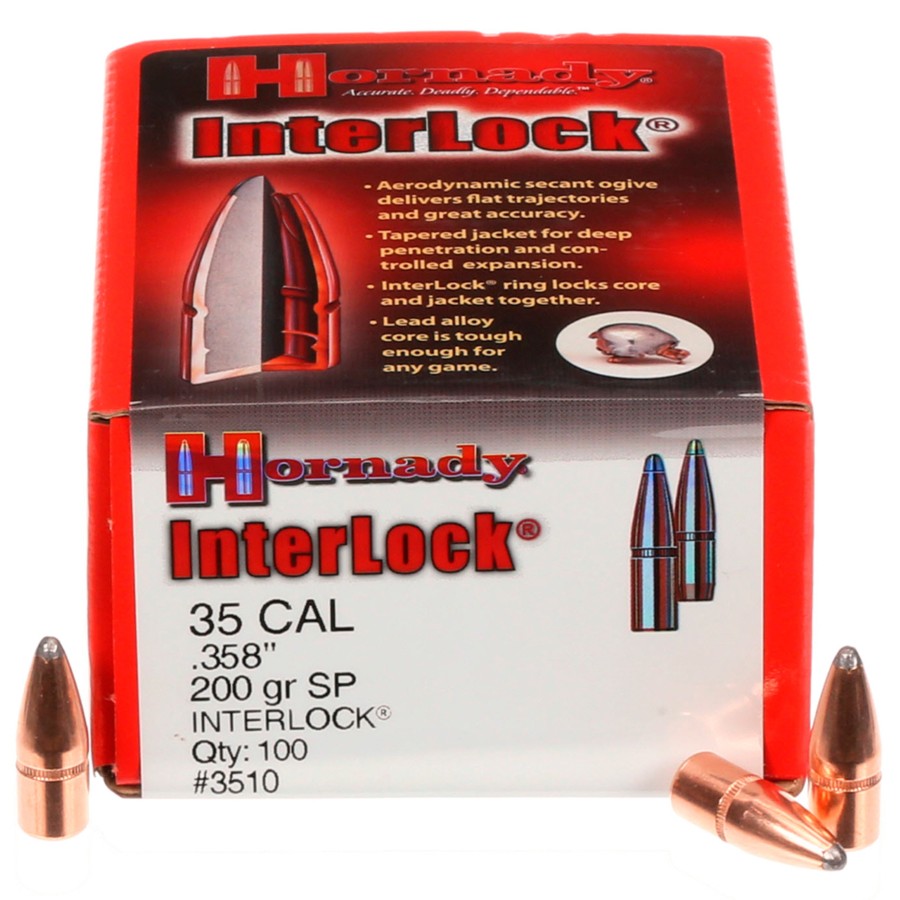 Hornady - 35 Cal - 200 Gr - Interlock - Soft Point - 100ct - 3510