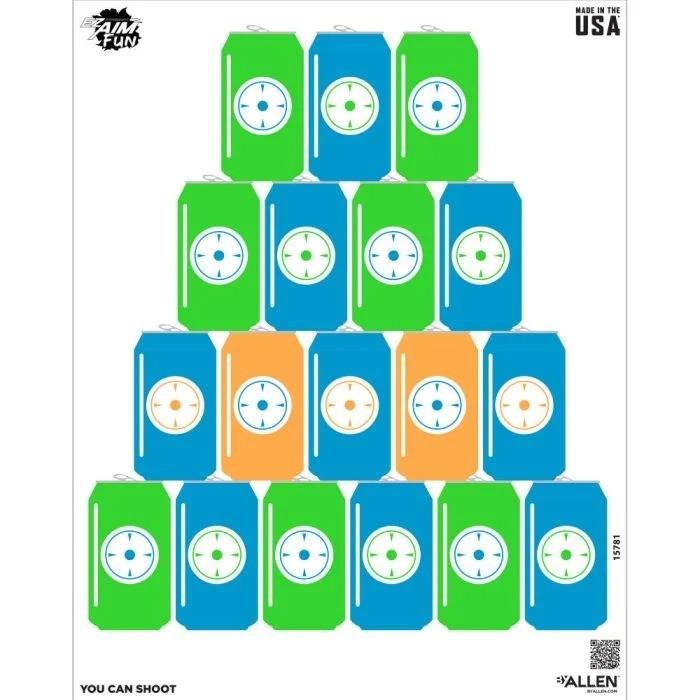 EZ Aim FUN You Can Shoot Paper Target, 24" x 19," 4-Pack, Multi 