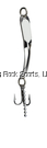  Iron Decoy Steely 1 SGW  Spoon Size 1, 1-1/2", 1/12 oz, Silver Glow in the Dark