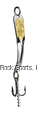 Iron Decoy Steely 1 SG Spoon Size 1, 1-1/2", 1/12 oz, Silver Gold