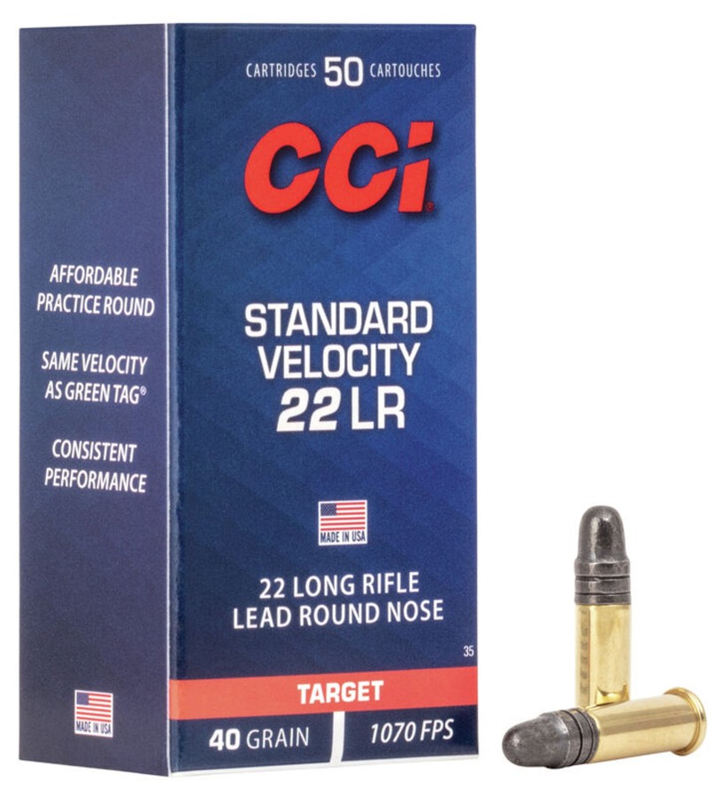 CCI 22 LR Standard Velocity 40gr Lead Round Nose 