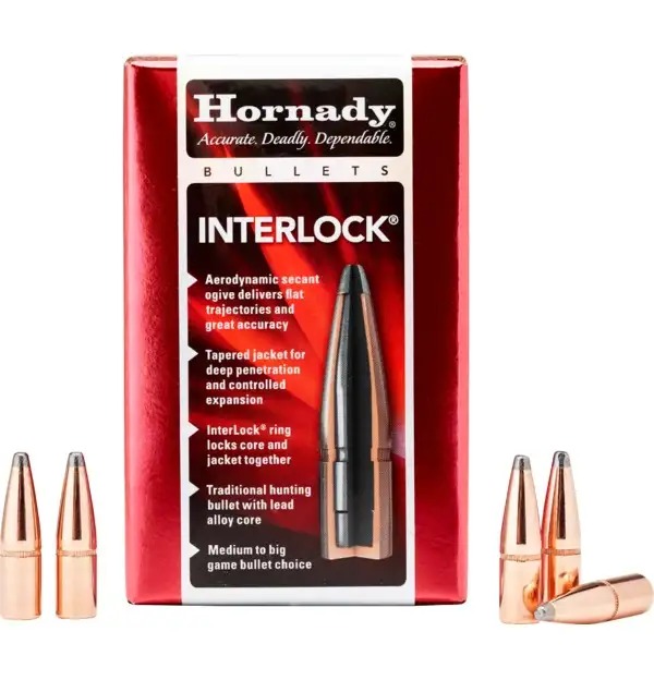 Hornady Interlock Rifle Bullets 6.5mm 129Gr SP 100ct 