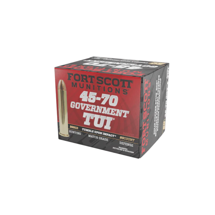 Fort Scott Munitions 45-70 Government SCS® TUI® - 300Gr Solid Copper Ammo 