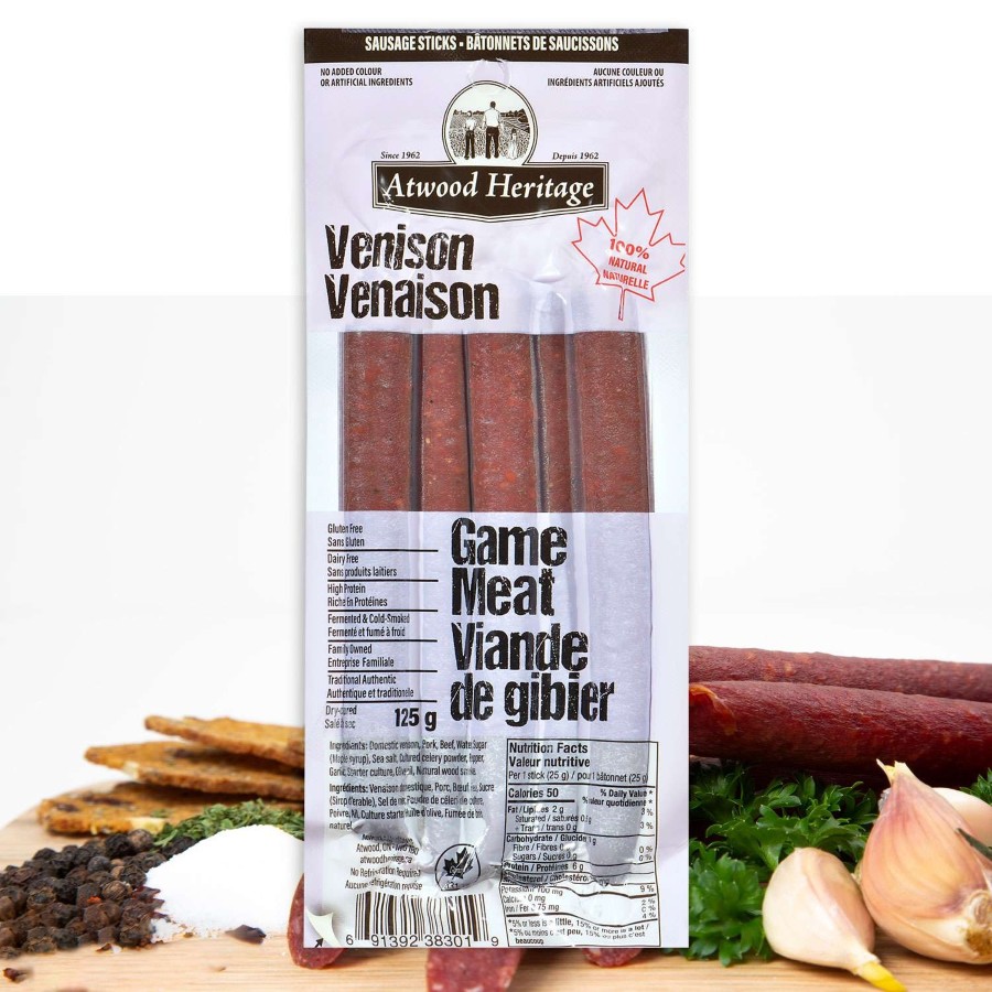 Atwood Game Meat Venison Snack Sticks – 5 Pack 