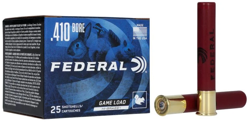 Game Load Upland Hi-Brass, 410 Bore, 6 Shot, 2.5 in, 1/2 oz, 1135 fps 