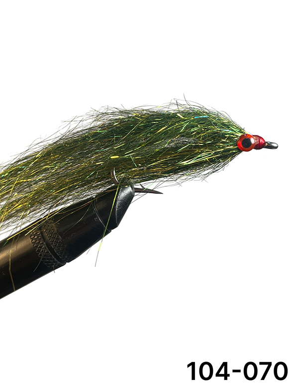 Pike Flys Olive Super Tinsel Pike Fly 5/0