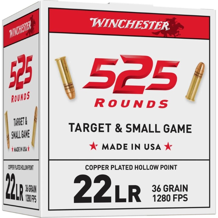 Winchester RF Ammo 22 LR CPHP 36 gr Box of 525