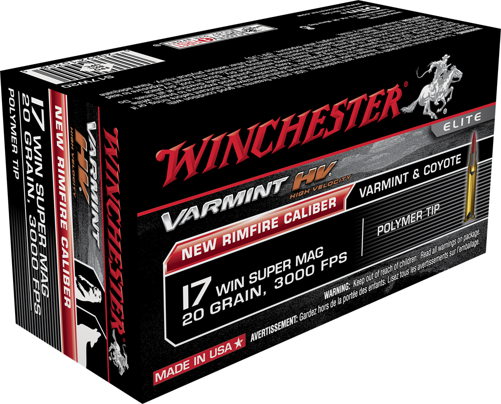Winchester Rimfire Ammo 17WSM Winchester Super Mag 20 gr Plastic Tip Varmint