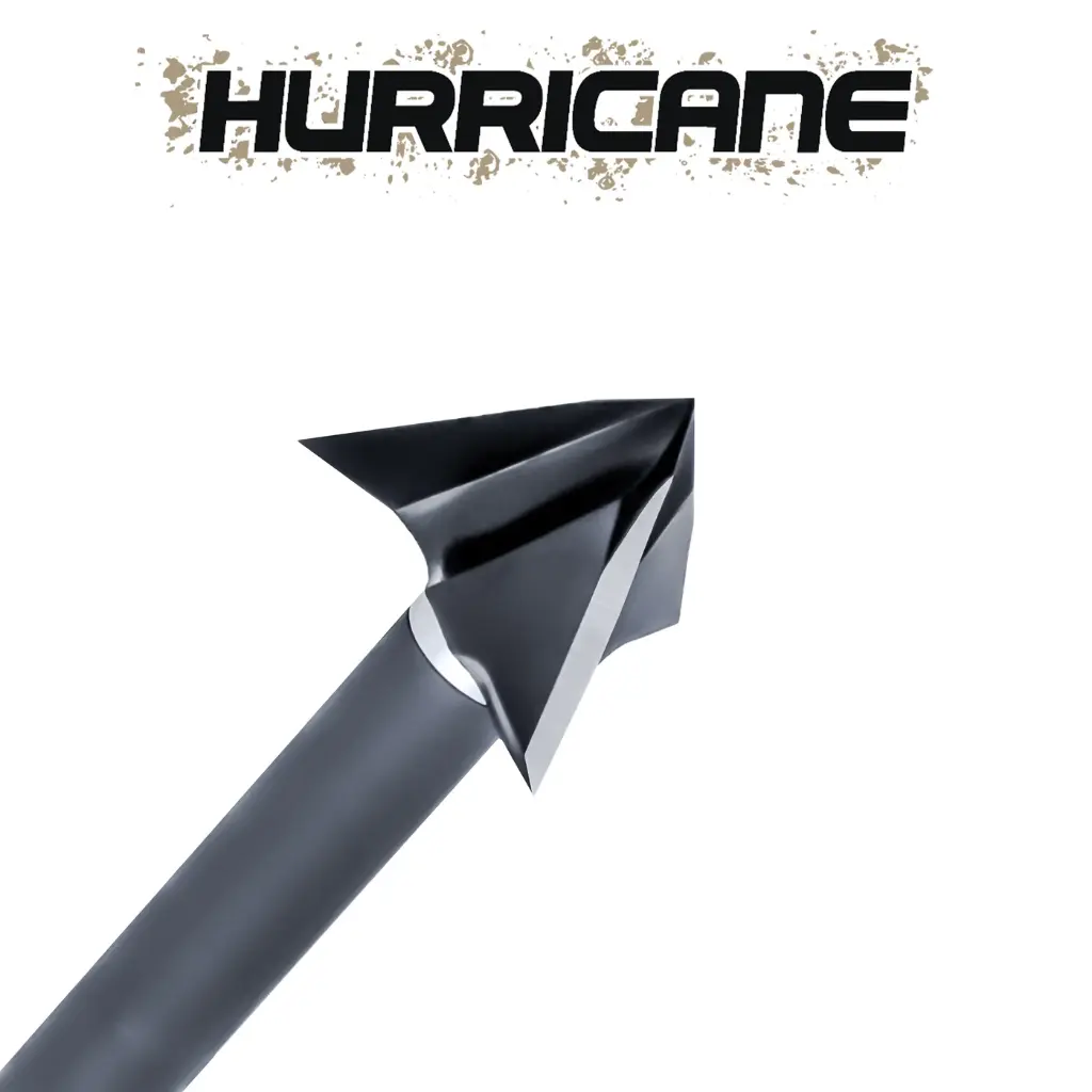 OZcut Broadheads Hurricane Fixed Helical Single Bevel Broadheads