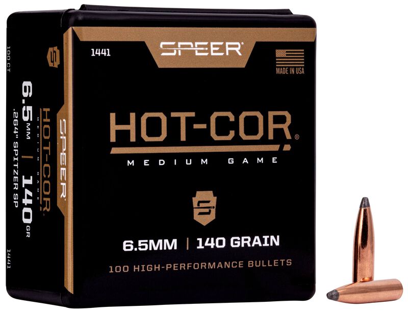 Speer Hot-Cor 6.5mm 140 Grain Spitzer Soft Point