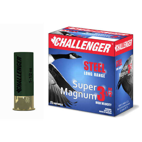  Challenger Ammo 12GA Steel Supermag 3.5" 1-1/2 OZ 3-1/2 #BBB 25CT