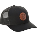 Vortex Cap: Black Three Peaks Leather Patch