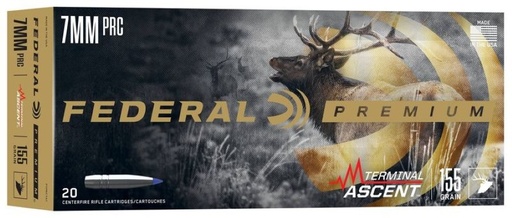 Federal Terminal Ascent, 7MM PRC, 155 Grain, 3100 fps