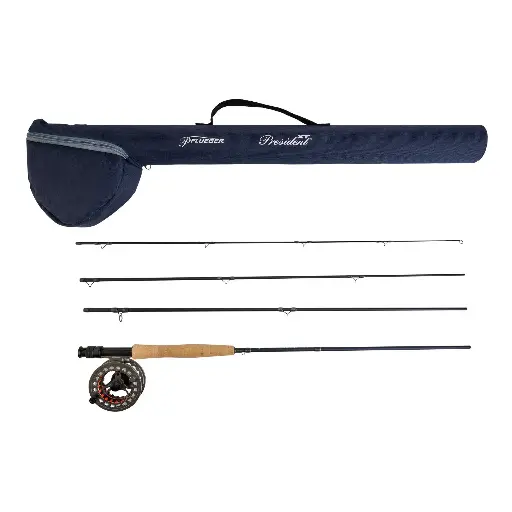 Pflueger Combos Fly - President XT Fly Combo, 9', 4/5/6, WF5+50 (20lb Dacron), 6 wt 