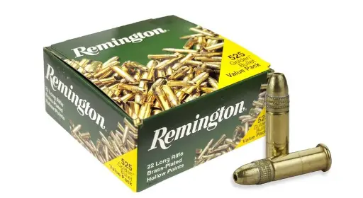 Remington 22 LR, 36 Grain, Plated Hollow Point, 1280 fps 