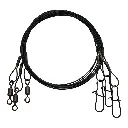 Eagle Claw 18" Black Heavy Duty Wire Leader 45lbs 3PK