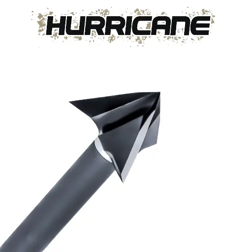 OZcut Broadheads Hurricane Fixed Helical Single Bevel Broadheads