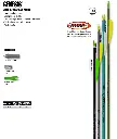 Easton Archery XX75 Genesis 1820 blk Carbon Arrows, 6 Pack 3"(Nasp)
