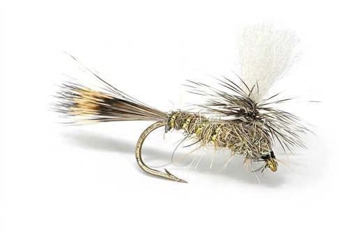 Dry Flies Olive Hare's Ear Parachute #10