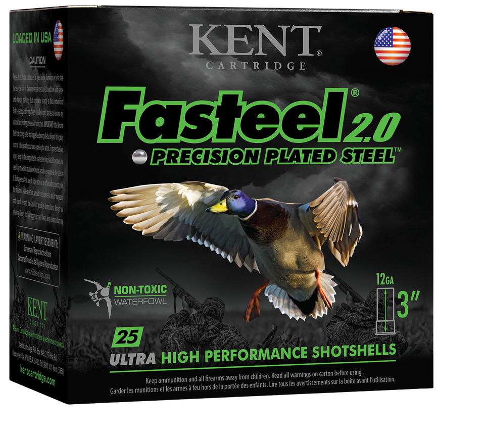 Kent Cartridge Fasteel 2.0 12 Gauge 3" 1-1/4OZ #1 25 Count