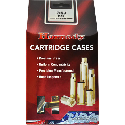 Hornady - Brass - 357 Mag Unprimed 200/Pack 