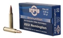 PPU Standard Rifle Brass .223 Rem 55-Grain 20-Rounds FMJBT